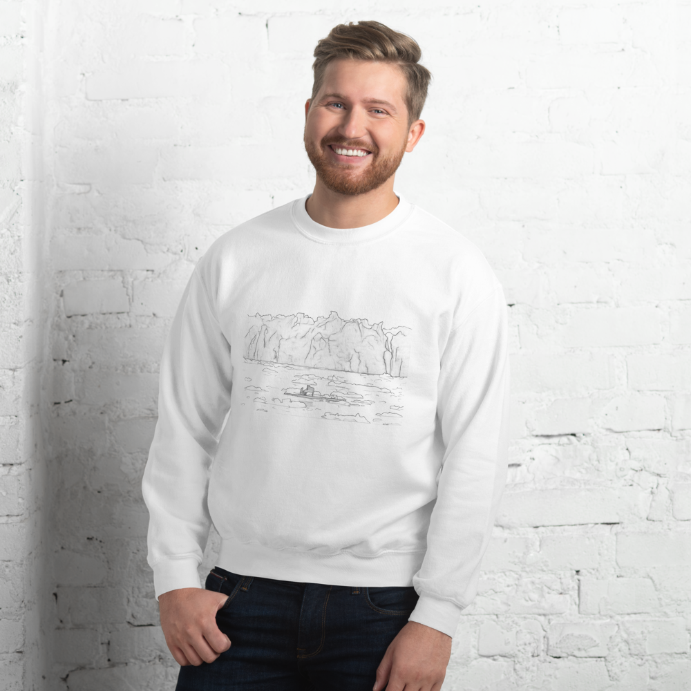 Unisex Sweatshirt | Piano in the Arctic | Poetry and Graphic